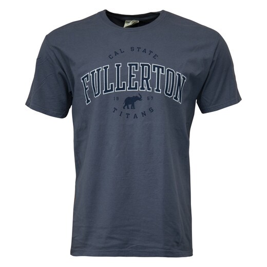 Cal State Fullerton Comfort Washed Elephant Tee - Denim